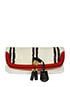 Alexander McQueen Clutch, &pound;120, Handbags, Red/White, Leather/Python, Front view